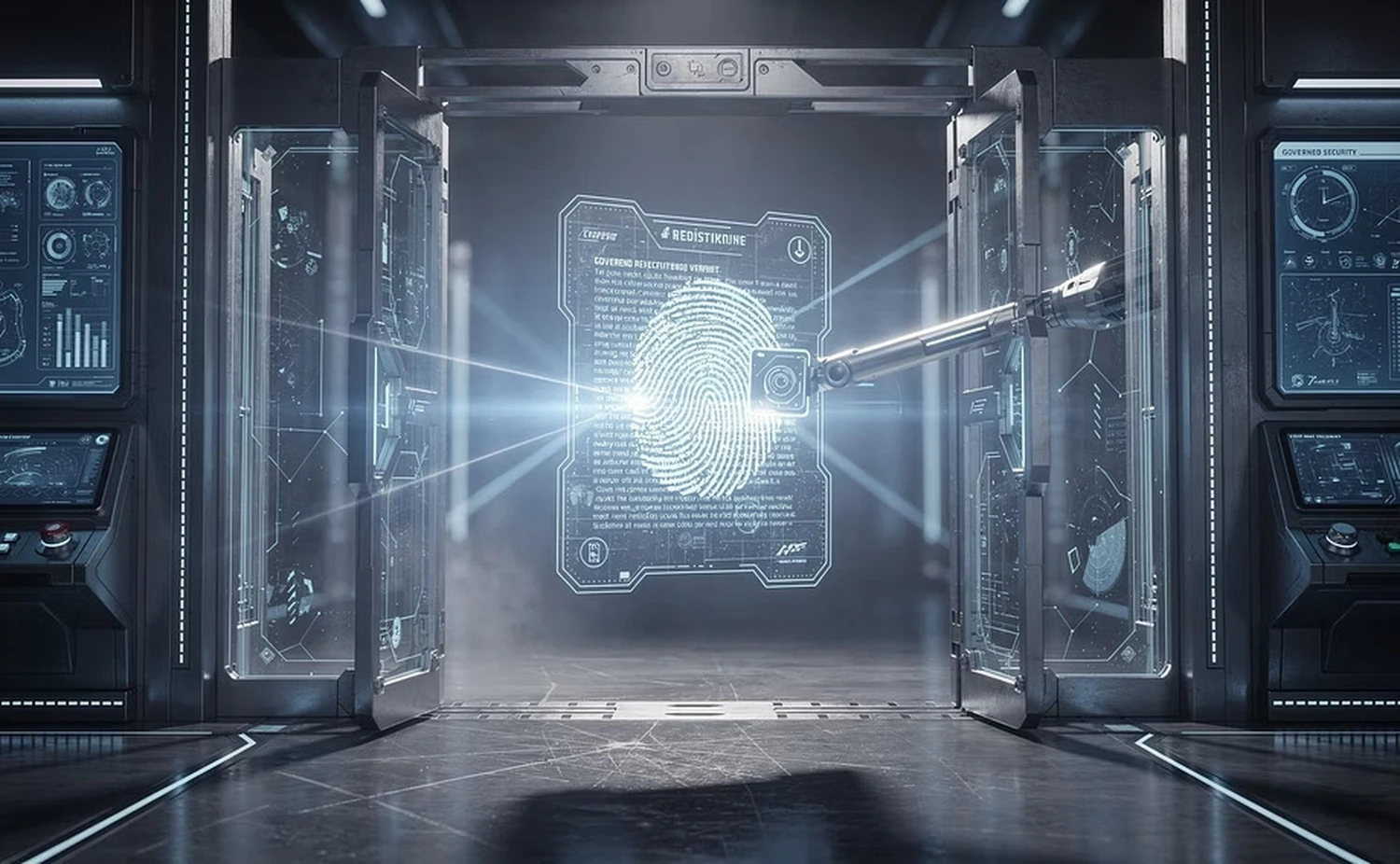 Digital identity artifact passing through a controlled vault boundary